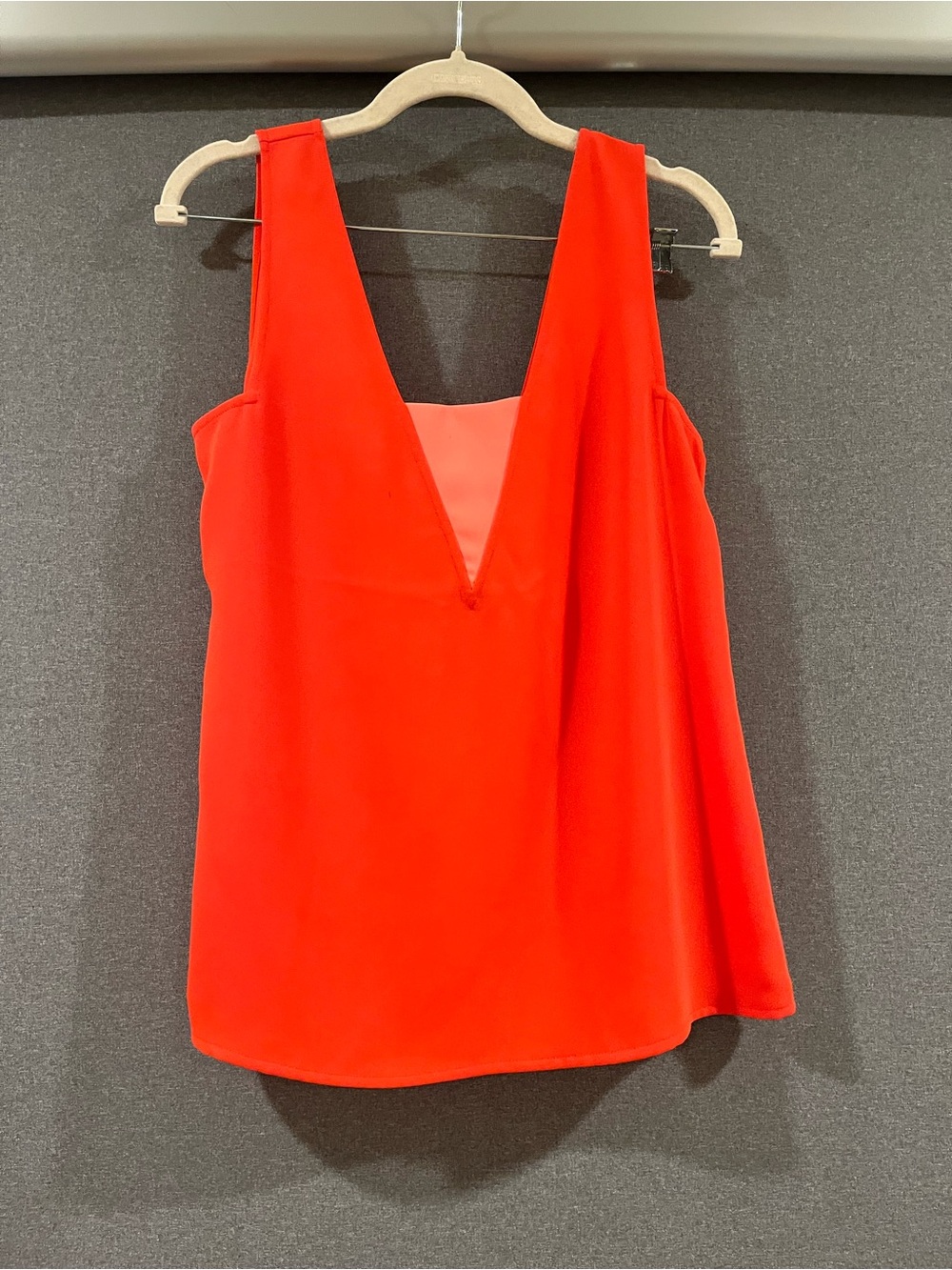 Orange Red V-Neck Sleeveless Camisole